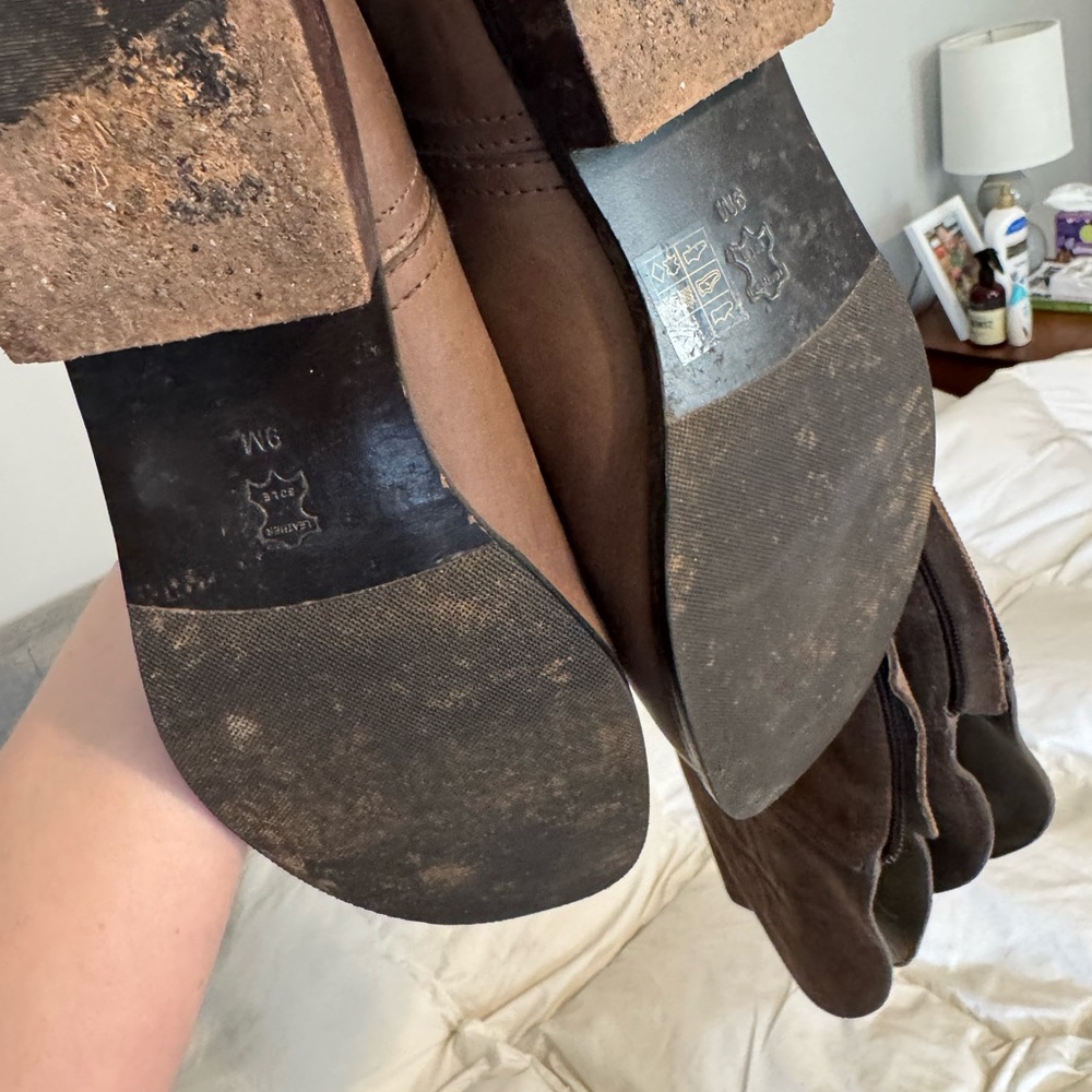 Tory Burch Over-the-Knee Suede Boots in Dark Brown - Picture 9 of 9